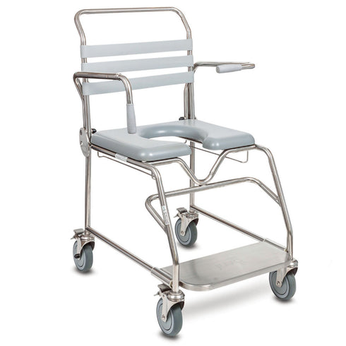 Juvo Mobile Shower Commode – Sliding Footplate