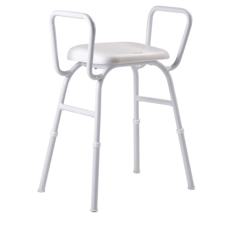 Shower Stool - with Arms & Padded Seat Care Quip